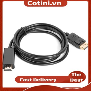 Dây cáp chuyển đổi giao diện 1080P Display Port DP sang HDMI dài 1.8m với phích mạ vàng