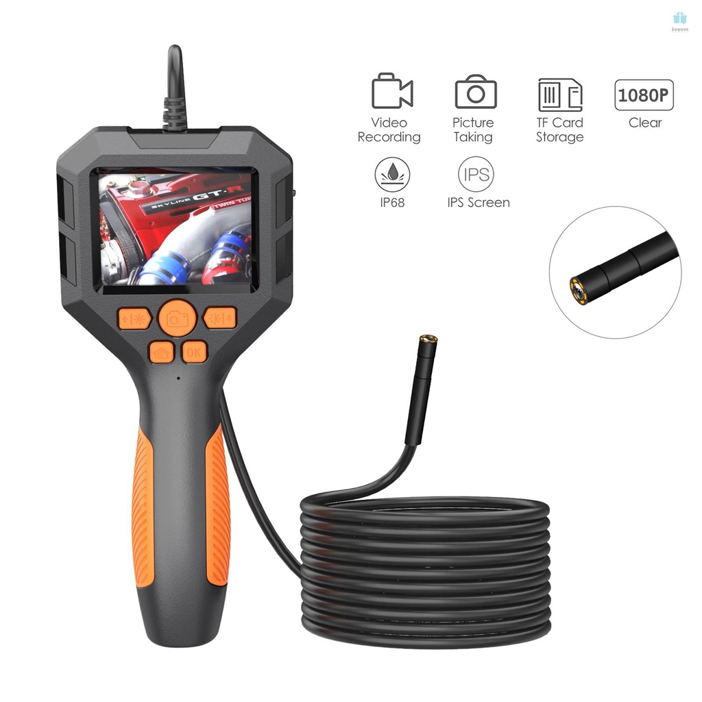 Professional Industrial Endoscope with 2.8-inch IPS Screen and IP68 Waterproof Snake Scope Camera for Vehicle Inspection