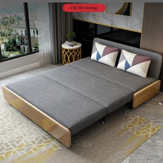 Giường sofa gỗ cao cấp, giường ghế sofa phòng khách, giường sofa gấp gọn đa năng