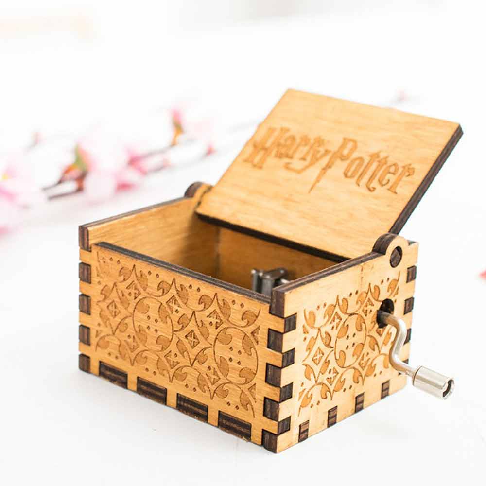Harry Potter handmade wooden hand-cranked music box