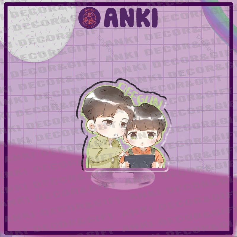 Standee OTP OffGun chibi dễ thương, standee mica OffGun, quà tặng, sưu tập đu idol, đồ trang trí góc bàn cute