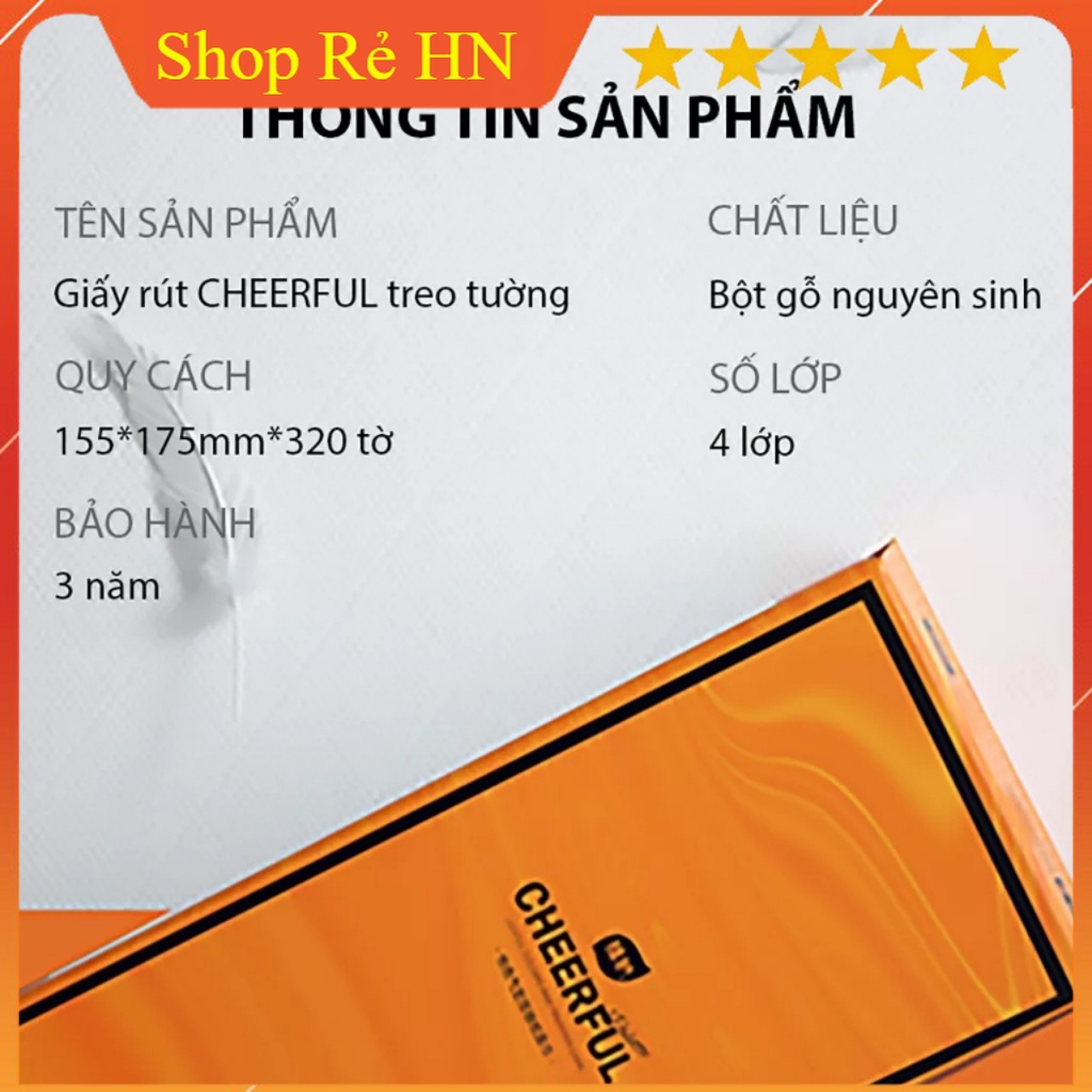 1280 Tờ 1 Bịch Giấy Vệ Sinh Treo Tường Tặng Kèm Móc Treo Tường - Hàng Loại 1