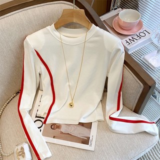 Áo Thun cotton Tay Dài Cổ Tròn Phong Cách Thời Trang Hàn Quốc Dành Cho Nữ