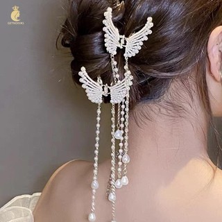 Cặp kẹp tóc hình cánh bướm phong cách trung hoa cổ điển