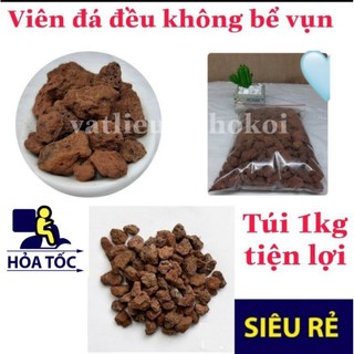 Nham thạch đỏ túi 1kg 2-3cm Đá lọc nước hồ thủy sinh