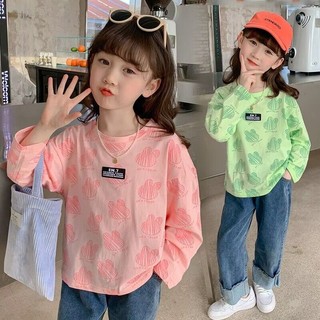 🌸NEW🌸IKIDS Áo Thun Sweater Mỏng Tay Dài Phong Cách Mới Cho Bé Gái