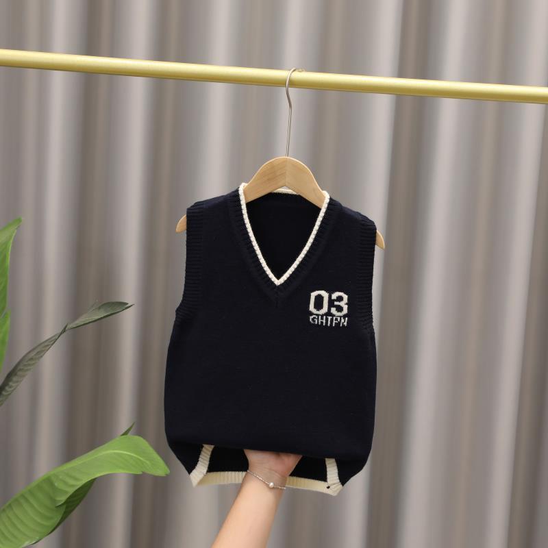 Áo Len Không Tay Phong Cách Mới Dành Cho Bé Trai