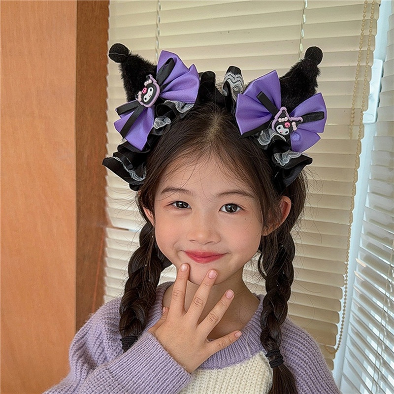 Băng Đô Tai Mèo Bông Dễ Thương Cho Bé Gái