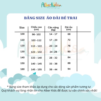 Áo dài tết cho bé trai ĐỎ VÀNG Thêu HẠC ALBERKIDS cho trẻ em 3,4,5,6,7,8,9,10,11,12 tuổi AD15