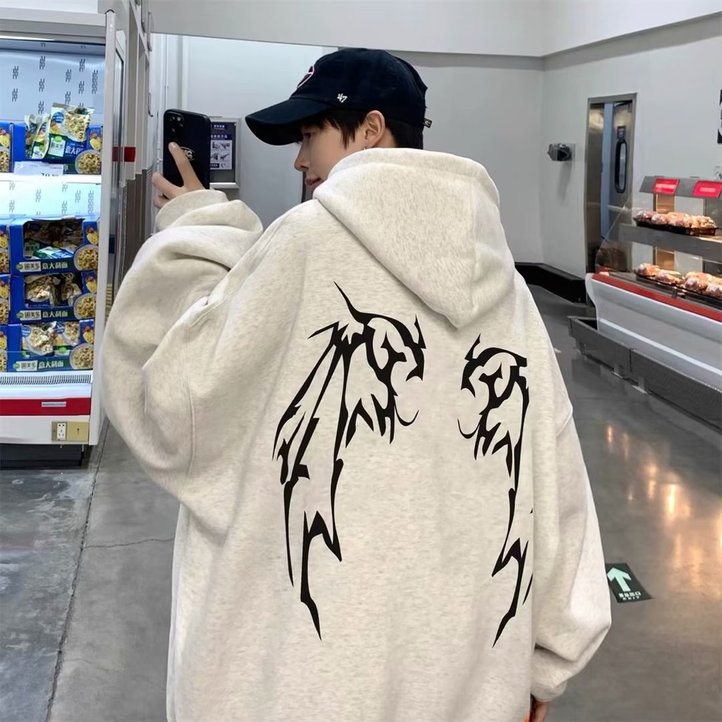Áo Hoodie Dáng Rộng Thời Trang Xuân Thu Phong Cách Đường Phố Mỹ