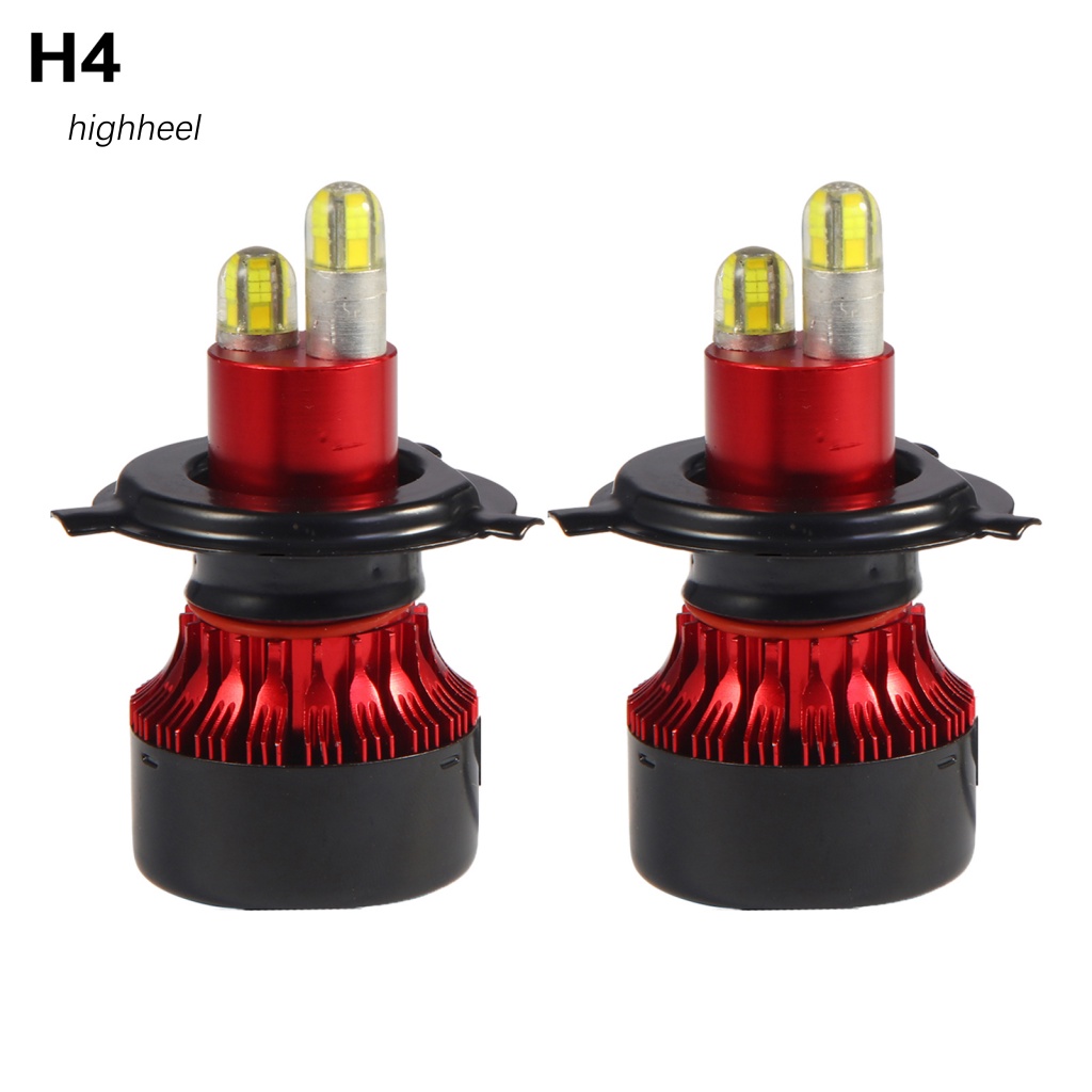 Set 2 Đèn Pha led h4 / hb2 / 9003 6500k 360 Độ Chuyên Dụng Cho Xe Hơi