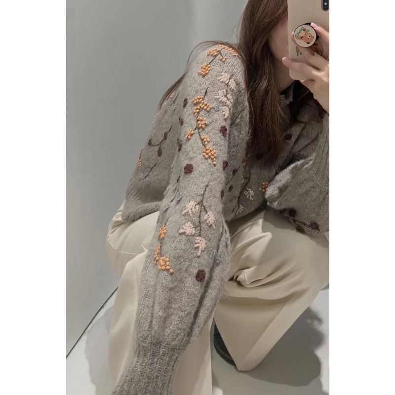 Zara Giày Cao Cấp Thêu Trang Trí Thời Trang Mùa Thu Đông Cá Tính 01957101706