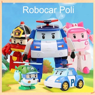 Robocar poli 2 trong 1 đồ chơi sáng tạo cho bé xe poli biến hình biến hình thành ô tô và robot dành cho bé trai