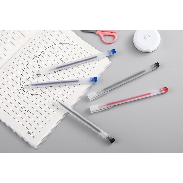 Bút Gel 0.5mm Vỏ Nhám Viết Trơn Nét Mảnh Full Màu