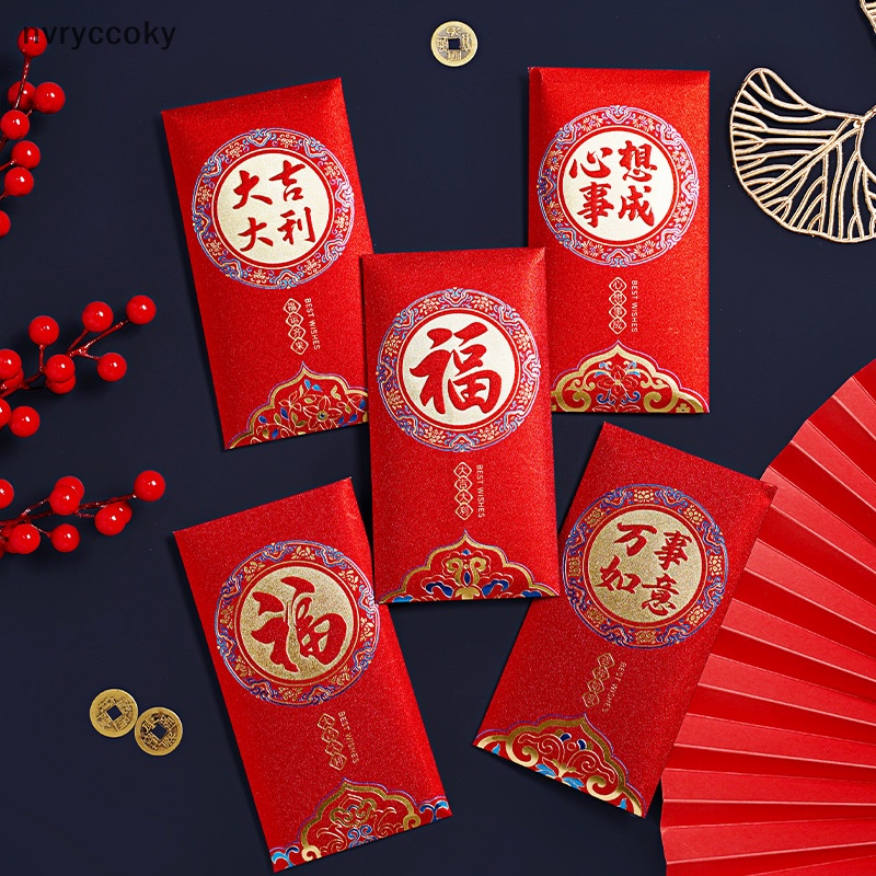 Set 6 Bao Lì Xì Hình Rồng May Mắn Cho Năm Mới 2024