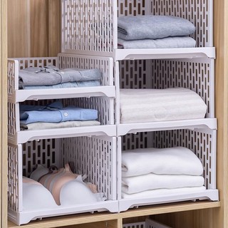 Wardrobe Partition Layered Rack Dormitory Storage Fantastic Bedroom Locker Pull-out Storage Box Desktop Storage Rack YYNW
