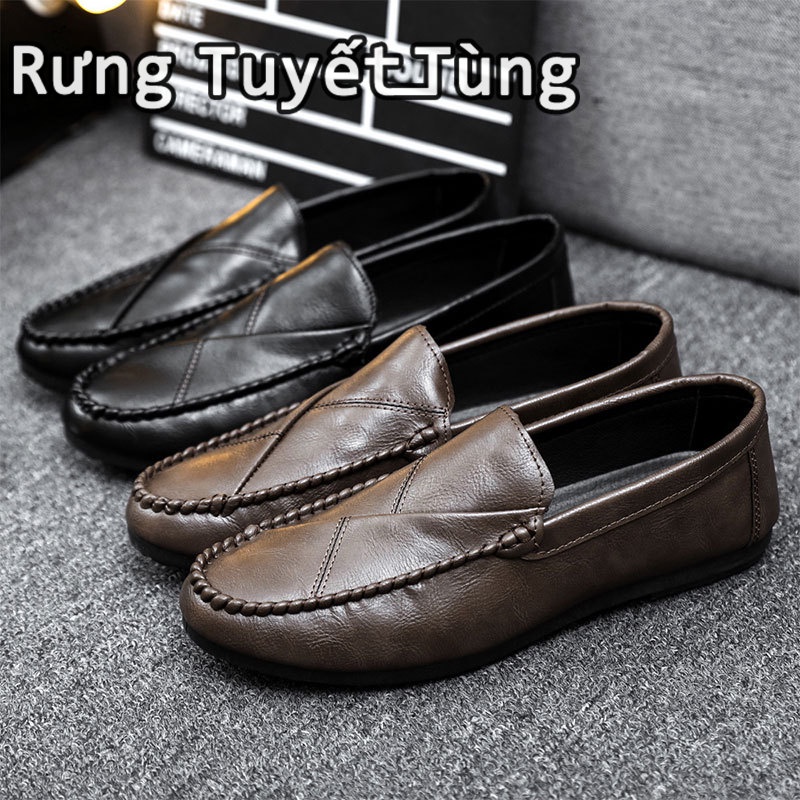 Rừng Tuyết Tùng☘Mới Giày Lười Da Phong Cách Hàn Quốc Thời Trang Cho NamGiày nam Thể thao Thư giãn Thời trang