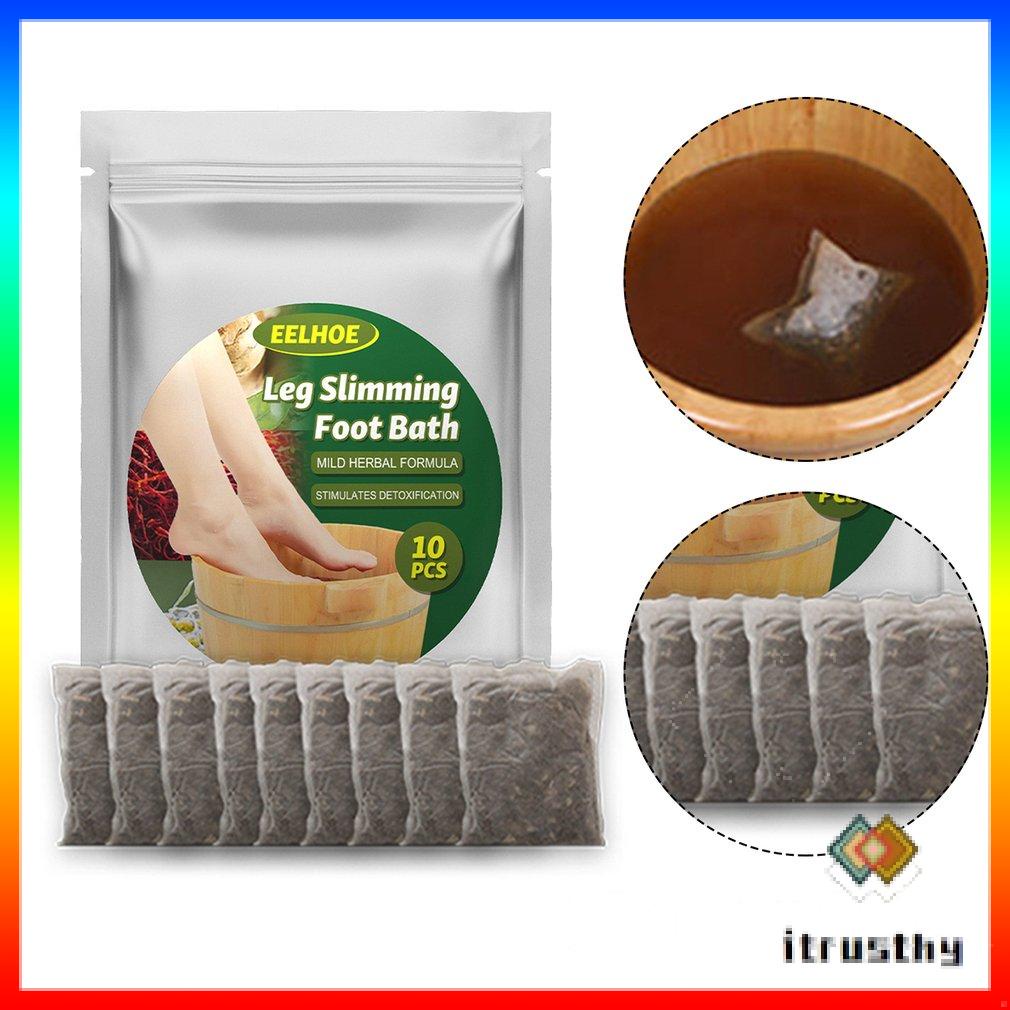 10 Chiếc Ngâm Chân Túi Thoát Bạch huyết Gừng Ngâm Chân Bột Tắm Chân Gói Thảo Dược Ngải Cứu Gừng Tắm cơ Thể