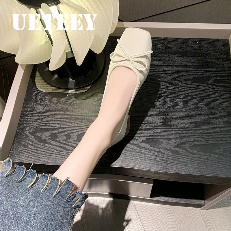 UETEEY  giày búp bê Mary Jane Lolita Đế da mềm đế êm thời trang Nhẹ nhàng Tự tin Siêu nhẹ Thanh lịch Đế chống sốc FLF23C03TC 49Z231207