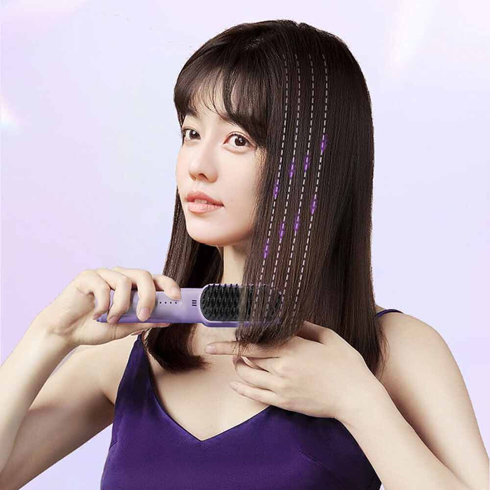 New Mini Portable Charging Straight Hair Comb New Mini Rechargeable Straight Hair Comb Portable, Fashionable, and High Quality Negative Ion Hair Care Soft and Smooth Hair Care