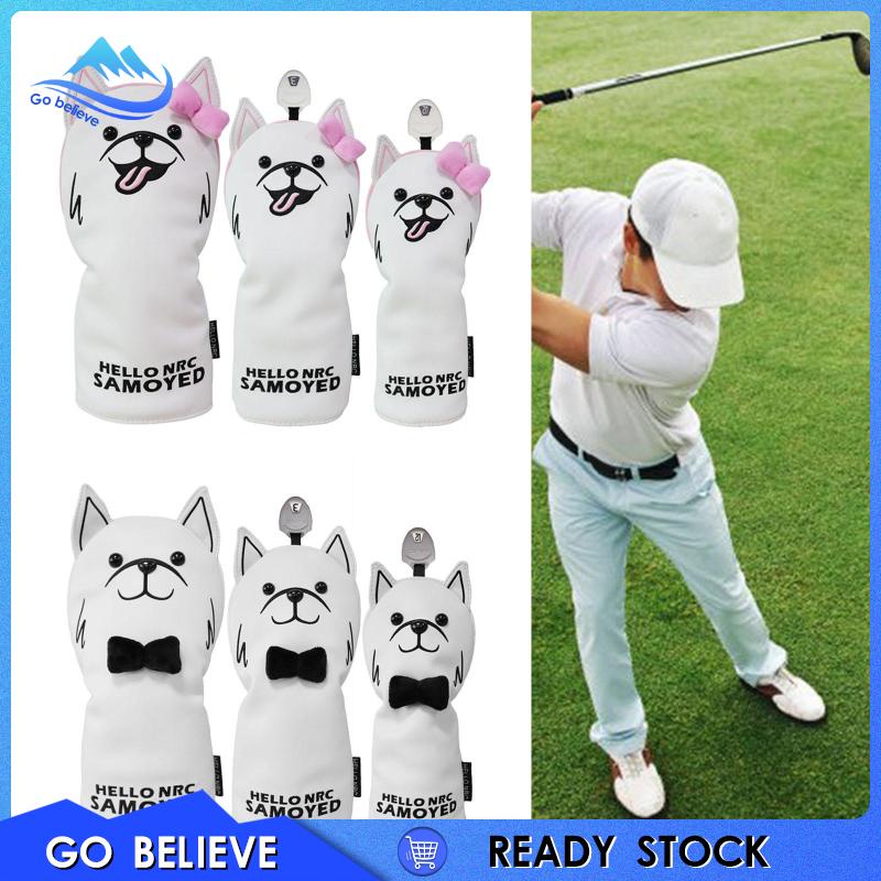 Vỏ Bọc Đầu Gậy Đánh golf Bằng Da pu Lót Lông Cừu Cổ Dài Chống Mòn