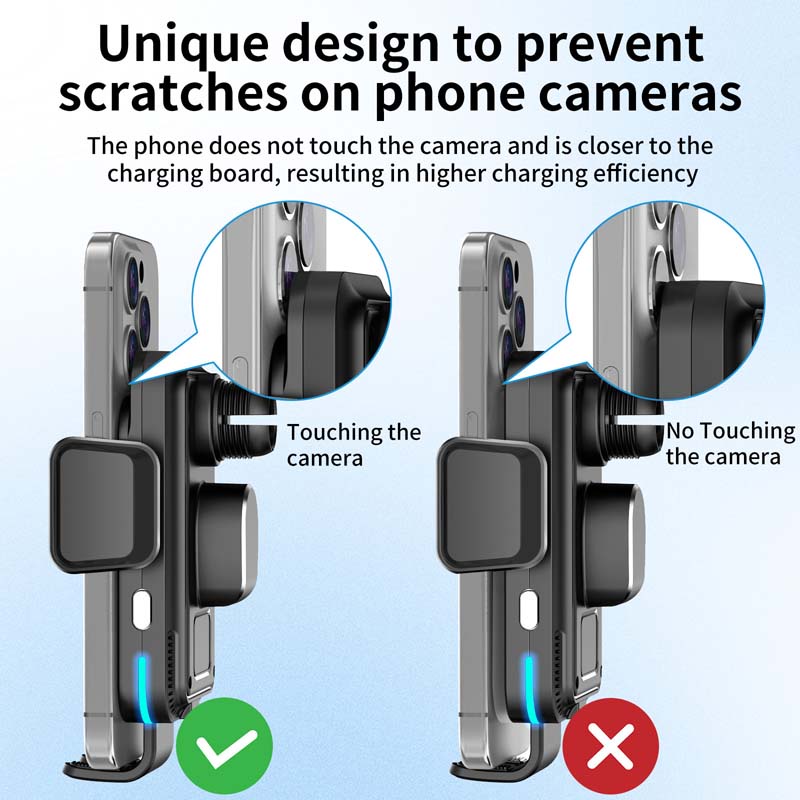 Giá Đỡ Sạc Điện Thoại Không Dây 15w Gắn Lỗ Thông Gió Xe Hơi Cho iphone 15 / 14 / 13 / 12