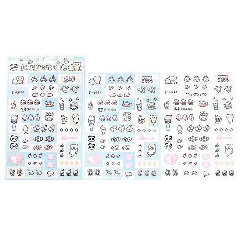 Ông. Set 2 Tấm Sticker Dán Trang Trí Lều Họa Tiết Hoạt Hình Dễ Thương diy