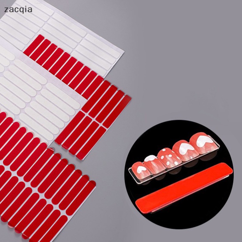 Set 30 Miếng Dán Móng Tay Giả Trong Suốt Hai Mặt Trưng Bày