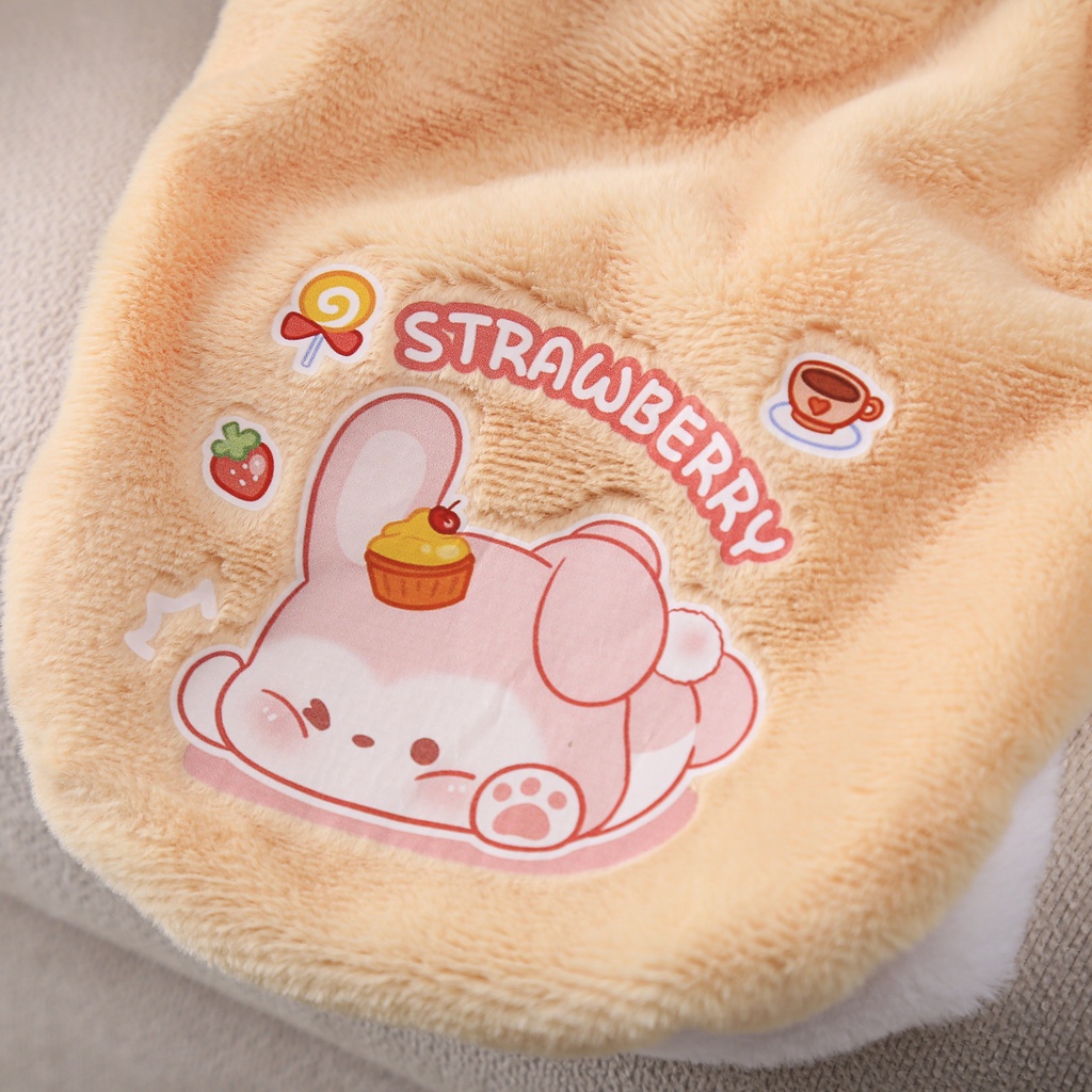 Áo Khoác Bông Giữ Ấm In Hình Động Vật Dễ Thương Cho Thú Cưng