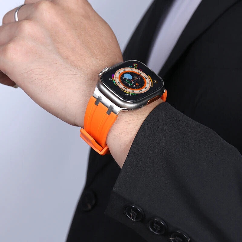 Dây Đeo Cao Su silicone Cho Đồng Hồ Thông Minh iwatch 9 ultra 49mm 45mm 44mm 42mm