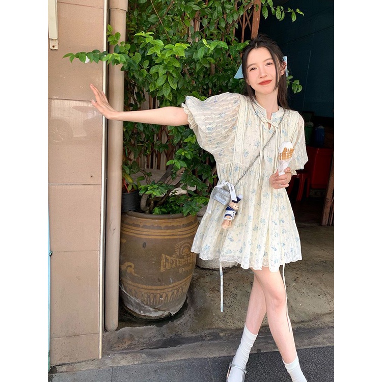 Đầm Búp Bê Phối Ren Một Mắt Có Nút Cài Thủ Công Phong Cách mori first love | BigBuy360 - bigbuy360.vn