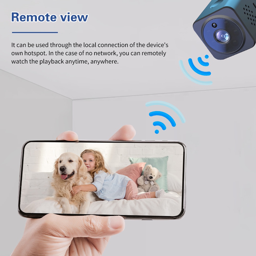 Camera Không Dây mini as02 hd Hai Chiều Tự Động Nhìn Ban Đêm Mới 2024