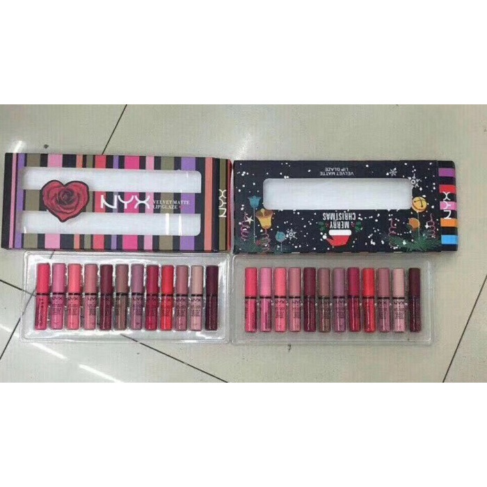 Set 12 Món Gồm Son Môi nyx / nyx / Có 12 Màu Thời Trang Đẹp Mắt