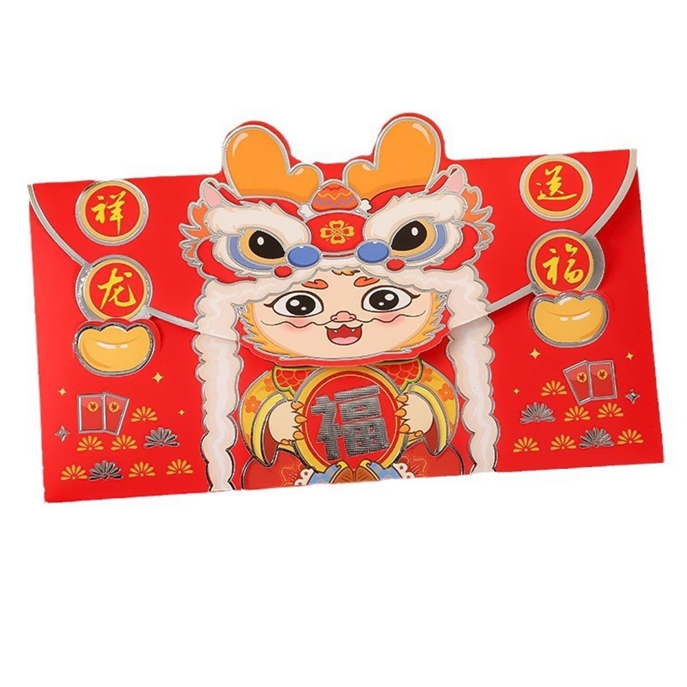 Bao Lì Xì Năm Mới Hình Rồng Đỏ Phong Cách Trung Hoa