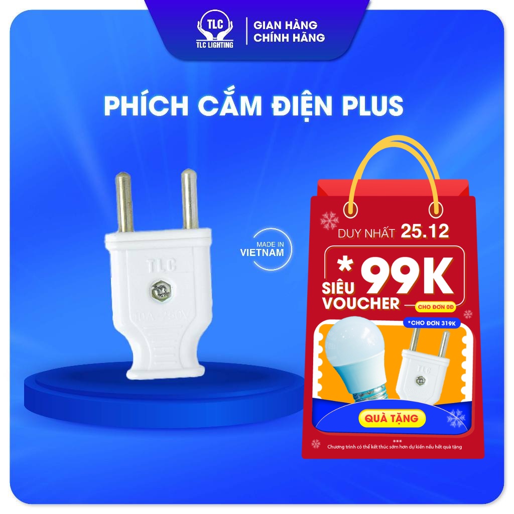 Phích cắm điện thường TLC LIGHTING 10A-250V