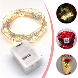 Dây đèn led bằng đồng trang trí bó hoa bánh kem