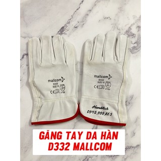 Găng tay hàn tig da dê mềm dễ thao tác d332 mallcom