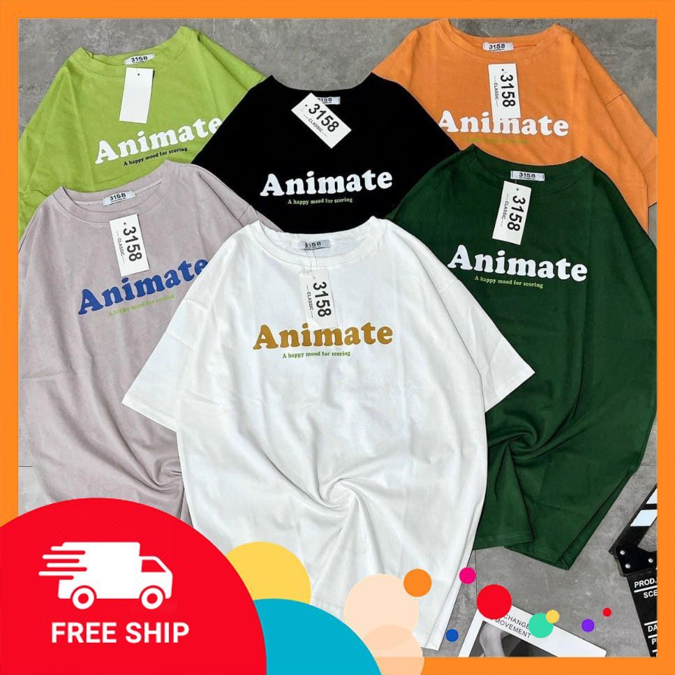 Áo thun form rộng 3158 mẫu "Animate" áo thun unisex nam nữ