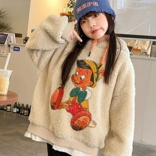 Áo lông cừu cho bé. áo lông cừu fom rộng cho bé gái từ 15-48kg