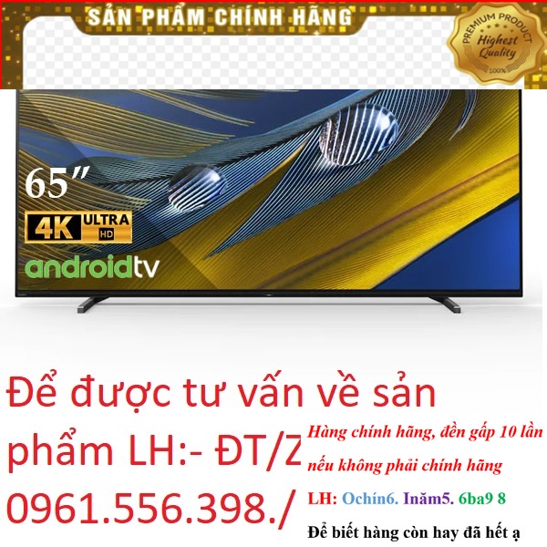 SALE_ Smart Tivi OLED Sony 65 Inch 4K XR-65A80J &lt; Chính hãng BH:24 tháng tại nhà toàn quốc &gt;