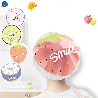 Mũ trùm đầu bọc tóc khi tắm trang trí hình trái cây đáng yêu cho nữ
