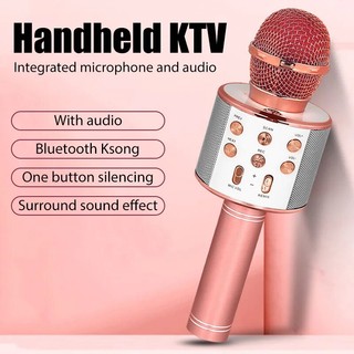 Micro hát karaoke không dây cầm tay ws858 cho trẻ em