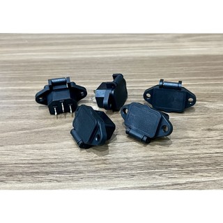 Jack nguồn 3 chân có nắp đậy DIY nguồn sạc pin xe điện, nồi cơm ấm điện ....