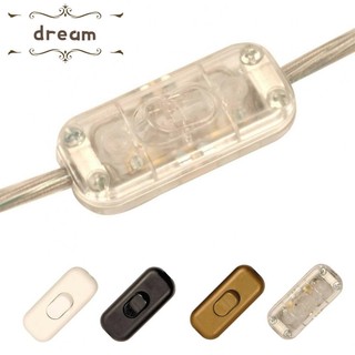 In Line Switch Bedside Lamp Switch ON OFF Plastic Table Side Lamp 2A Durable