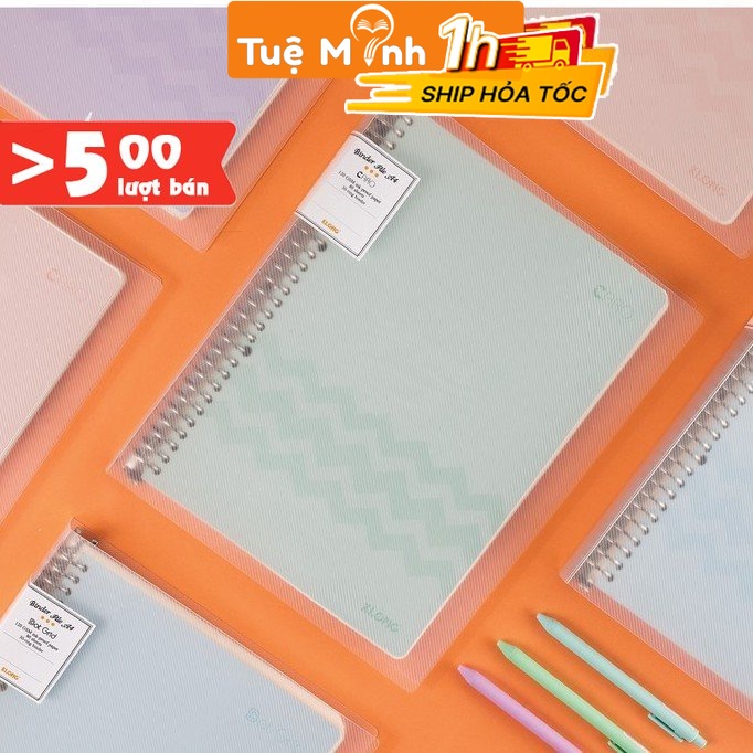 Sổ còng Klong A4 giấy caro/ Dot grid/ kẻ ngang VPPTUEMINH, ruột giấy refill binder Klong nhiều loại