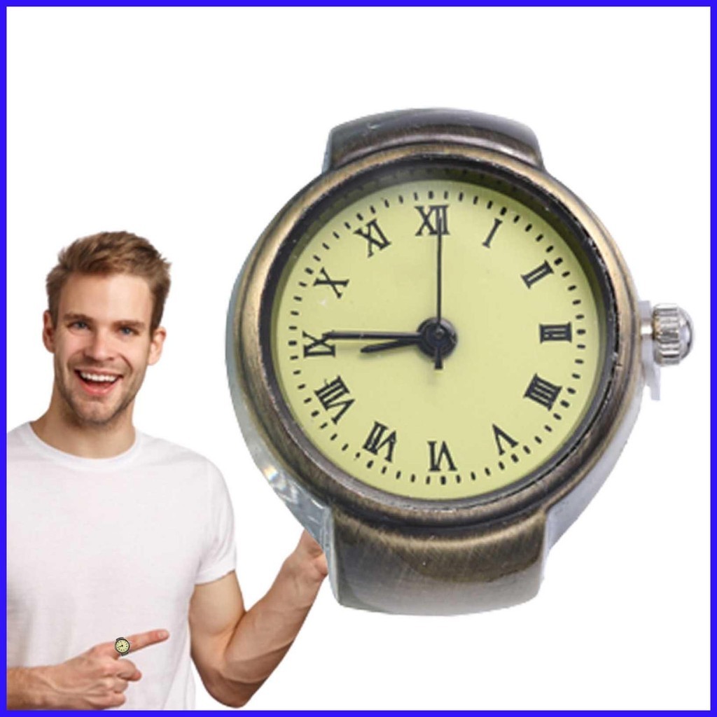 Nhẫn Đồng Hồ Đeo Tay Mặt Số La Mã Dành Cho Nam Nữ