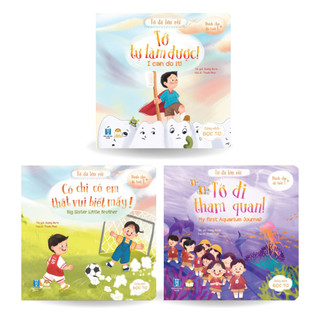 Bộ 3 sách song ngữ anh việt - tớ đã lớn rồi: tớ đi tham quan, tớ tự làm được, có chị có em thật vui biết mấy - lionbooks