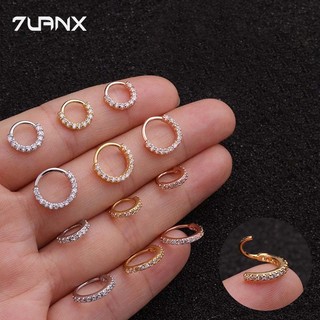 Khuyên tai 7UANX pinna traglan bằng đồng đính đá zircon