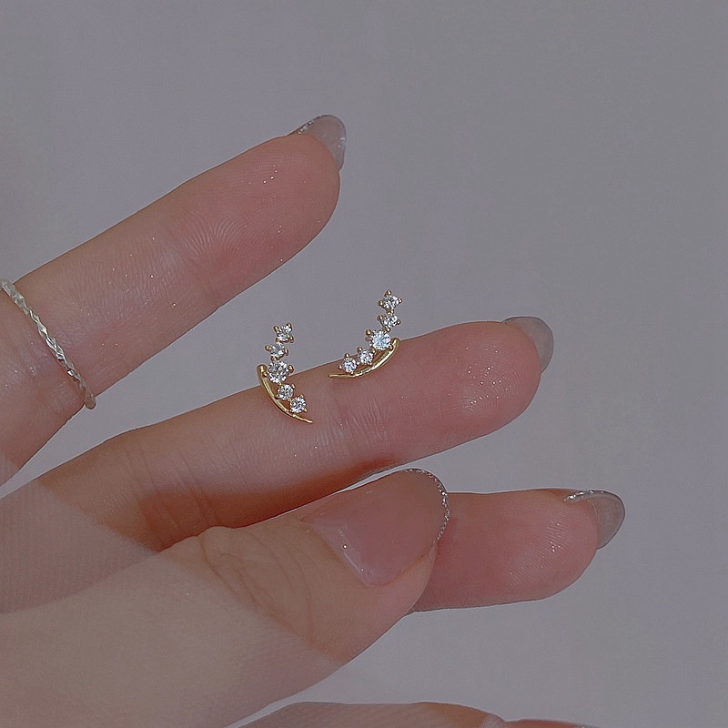 Đôi Bông Tai Bạc 925 Hình Ngôi Sao Nhỏ Thời Trang Cho Nữ