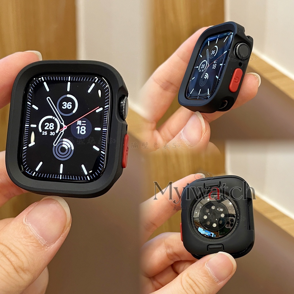 Ốp Điện Thoại tpu Mềm Dày Dặn Chống Rơi Cho apple watch series 9 8 ultra 7 6 se 5 4 49mm 40mm 44mm 41mm 45mm